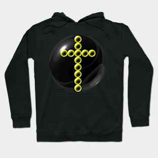 Yellow Cross in Glass Ball Hoodie